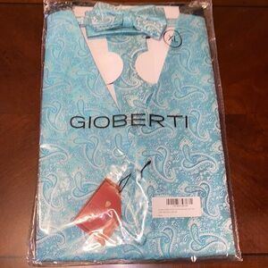 Gioberti men’s formal 4pc paisley vest necktie bow tie and square